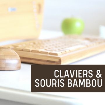 cLAVIER ET SOURIS EN BAMBOU SANS PLASTIQUE